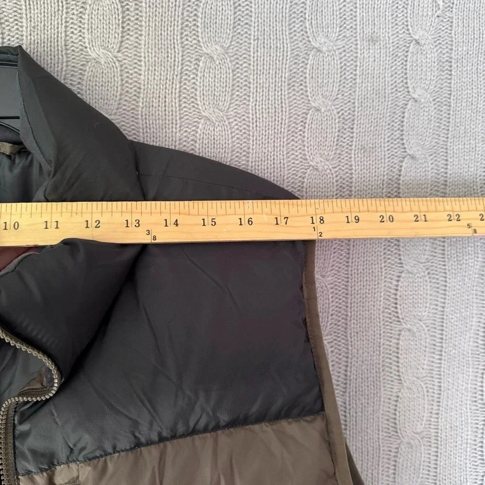 VTG LL Bean Vest Men's XL Dark Green Down Fill Zip Security Pocket Vintage - Picture 13 of 13